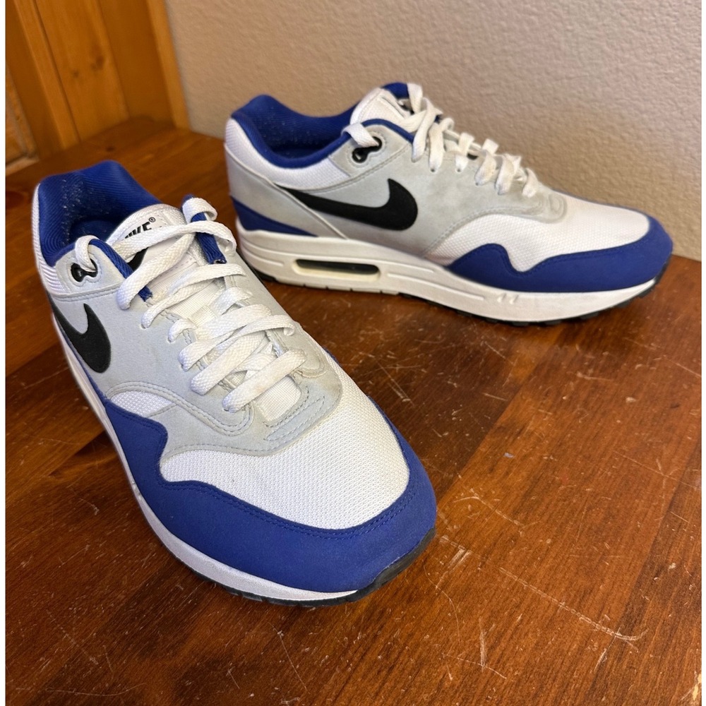 Nike Air Max 1 SC White Deep Royal Blue FD9082-100 Mens Sneakers Running Shoes - Picture 2 of 8